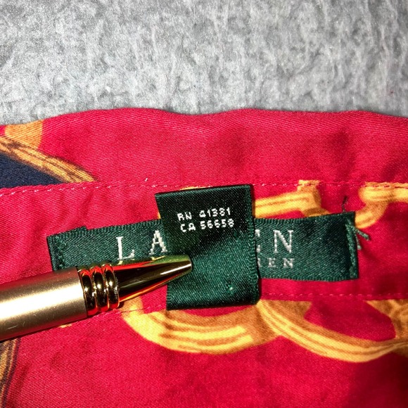 Ralph Lauren Chain Equestrian Print Shirt Women 3X Long Sleeve Button Front - Picture 8 of 12